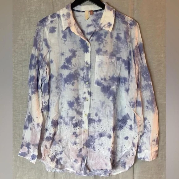 Anthro x Pilcro Embroidered Eyelet Top - Picture 4 of 8